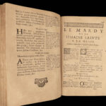 1721 BEAUTIFUL French ROYAL Mass Catholic Breviary Missal Armorial Arms Binding