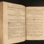 1721 BEAUTIFUL French ROYAL Mass Catholic Breviary Missal Armorial Arms Binding