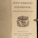 1767 Latin New Testament Bible MAP Novum Testamentum Barbou Leather Case Vatican