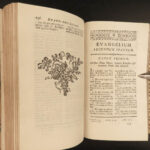 1767 Latin New Testament Bible MAP Novum Testamentum Barbou Leather Case Vatican