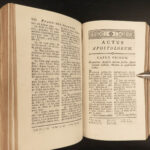 1767 Latin New Testament Bible MAP Novum Testamentum Barbou Leather Case Vatican