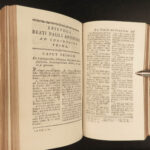 1767 Latin New Testament Bible MAP Novum Testamentum Barbou Leather Case Vatican