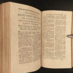 1767 Latin New Testament Bible MAP Novum Testamentum Barbou Leather Case Vatican