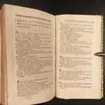1767 Latin New Testament Bible MAP Novum Testamentum Barbou Leather Case Vatican