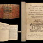 1567 GREEK 1ed Tragedies Sophocles Euripides Aeschylus Erasmus Melanchthon RARE
