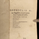 1567 GREEK 1ed Tragedies Sophocles Euripides Aeschylus Erasmus Melanchthon RARE