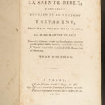 1789 French Holy BIBLE Sainte Biblia + SACY 300+ Illustrated Plates MAP 12v SET