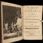 1716 Julius Caesar WAR Commentary Military MAPS Tactics Bellum Africum Hirtius