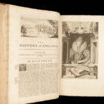 1732 Rapin de Thoyras History of England Norman Conquest Elizabeth HUGE MAPS 2v