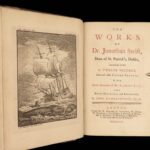 1766 Gulliver’s Travels 1st ed Jonathan Swift Irish FAMOUS Hawkesworth 12v RARE