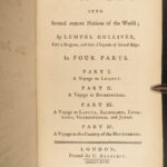 1766 Gulliver’s Travels 1st ed Jonathan Swift Irish FAMOUS Hawkesworth 12v RARE
