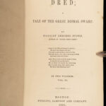 1856 Harriet Beecher Stowe 1ed DRED Dismal Swamp Nat Turner Slavery Abolition 2v