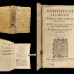 1572 ARISTOTLE Art of Rhetoric RARE Philosophy Ars Rhetorica Latin Venice Vellum