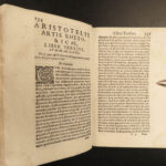 1572 ARISTOTLE Art of Rhetoric RARE Philosophy Ars Rhetorica Latin Venice Vellum
