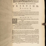 1661 OVID Tristia & Fastor + 1665 Quintilian + RARE Provenance Earl of Strafford