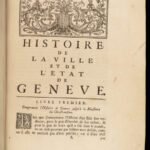 1730 History of GENEVA 1ed Switzerland Spon Illustrated Swiss City Views 2v SET