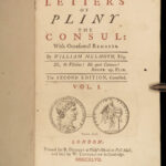 1747 ENGLISH Letters of Pliny the Younger Roman Vesuvius Tacitus ROME Melmoth 2v