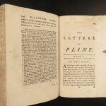 1747 ENGLISH Letters of Pliny the Younger Roman Vesuvius Tacitus ROME Melmoth 2v