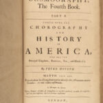 1682 ENGLISH Cosmography Peter Heylyn INDIAN Columbus America Voyage California