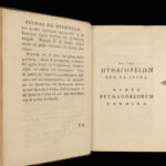 1742 GREEK Hierocles of Alexandria Golden Verses Pythagoras Philosophy Plutarch