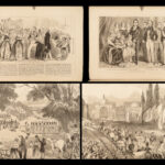 1844 Queen Victoria 1ed Progress of ENGLAND France Belgium Britain Illustrated
