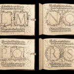 1693 Illustrated CALLIGRAPHY German Neudoerffer Children Alphabet Typography