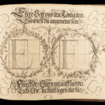 1693 Illustrated CALLIGRAPHY German Neudoerffer Children Alphabet Typography