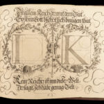 1693 Illustrated CALLIGRAPHY German Neudoerffer Children Alphabet Typography