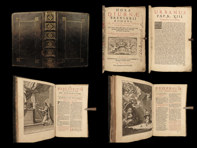 Image of 1694 Catholic Book of Hours Prayers Hymns Liturgy Latin Bible Moroccan Valfray