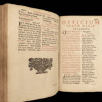 1694 Catholic Book of Hours Prayers Hymns Liturgy Latin Bible Moroccan Valfray