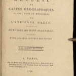 1790 Greek ATLAS Maps Travels of Anacharsis Greece Philosophy Persia Barthelemy