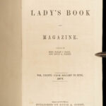 1873 FASHION Godey Lady’s Book American Magazine Illustrated Dress Costume Music