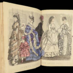 1873 FASHION Godey Lady’s Book American Magazine Illustrated Dress Costume Music