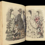 1873 FASHION Godey Lady’s Book American Magazine Illustrated Dress Costume Music