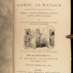 1881 George Cruikshank Comic ART Almanack Caricature Thackeray Illustrated Humor