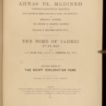 1894 EGYPT Exploration Ahnas El Medineh Tomb of Paheri Hieroglyphics Archaeology