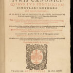 1652 Canon LAW Corpus Juris Inquisition Catholic Papal Decrees Lancellotti Rome