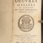 1692 Charles Evremond Works Existence of God ROME Punic Wars Epicure Philosophy