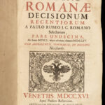 1716 HUGE FOLIOS 5v 1ed Sacrae Rotae Romanae Catholic Law Inquisition Vellum