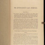 1875 AFRICA David Livingstone 1ed Last Journals Voyages African Exploration MAP