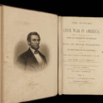 1863 US Civil War 1ed Slavery Lincoln Grant Lee Union Confederate 2v MAPS Battle