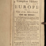 1698 Glorious Revolution of 1688 1ed Compleat History of Europe England King James