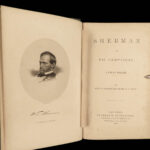 1865 Sherman Campaigns 1st ed Civil War Union Biography Maps Military Col Bowman