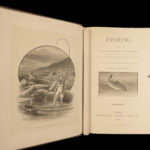 1889 FISHING Angling Whaling Salmon Trout Pike Illustrated FISH Whales 3v SET