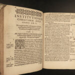 1584 John Calvin Institutes of Christian Religion Geneva Bible Catechism FAMOUS