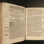 1584 John Calvin Institutes of Christian Religion Geneva Bible Catechism FAMOUS