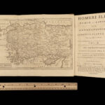 1774 Homer ILIAD Mythology Samuel Clarke Latin Greek Trojan War MAPS 2v SET