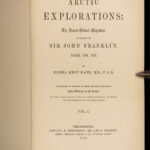 1856 ARCTIC 1st ed Elisha Kane Explorations Voyages Franklin Expedition Maps 2v