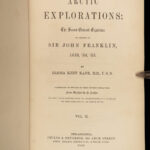 1856 ARCTIC 1st ed Elisha Kane Explorations Voyages Franklin Expedition Maps 2v