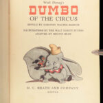 1939 DISNEY Books 1ed Mickey Mouse Donald Duck Pinocchio Bambi Dumbo 12v Heath